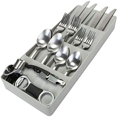 Kitchen Details 7 Slot Cutlery Drawer Organizer | Utensil Tray