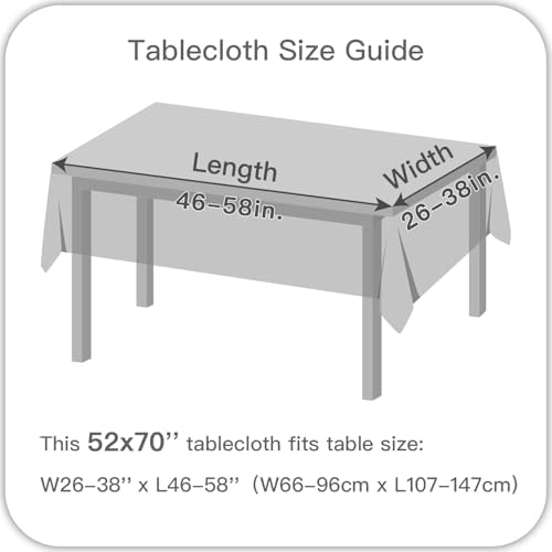 maxmill Rectangle Linen Textured Tablecloth Waterproof Spillproof
