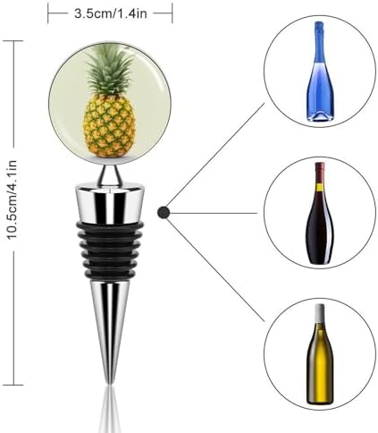 Fresh Pineapple Wine Stopper Vacuum Alloy Wine Bottle Stopper Reusable