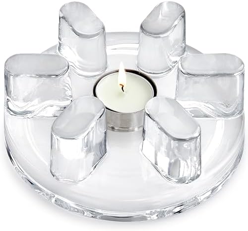 Teabloom Petals Tea Warmer – Elegant Glass Teapot Warmer with Tealight