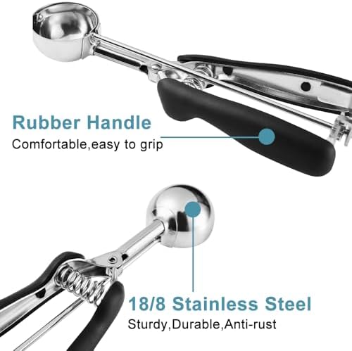 HOMURE H Cookie Scoop Set, Include 1 Tbsp/2 Tbsp/3 Tbsp, Cookie Dough