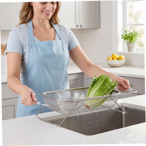 Stainless Steel Strainer, Expandable over the Sink Basket Mesh
