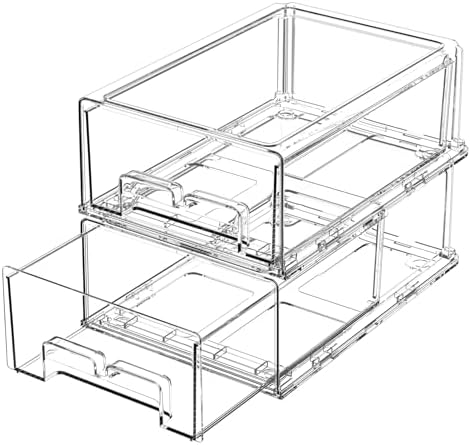 damynuo 2 Pack Fridge Drawer Organizer, Refrigerator Organizers and