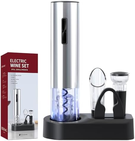 Electric Wine Opener Set, Rechargeable Cordless Automatic Wine Bottle