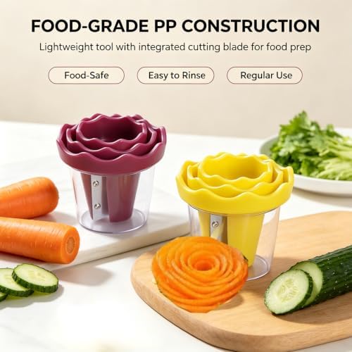 Manual Vegetable Spiralizer and Curler for Rose Carving