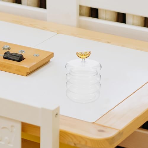 Glass Candy Dish with Lid, Glass Snack Jar and Sugar Bowl, Divided
