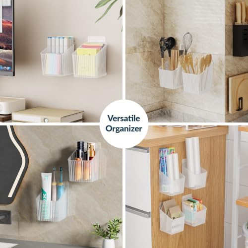 NiHome 4-Pack Cabinet Door Organizer, Adhesive RV Camper Wall Storage