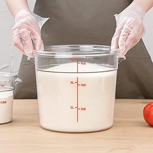 Restaurantware 6 Quart Plastic Food Storage Container - Durable Clear