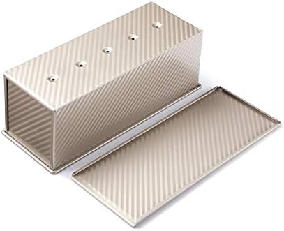 Monfish Large Loaf Pan w Lid Pullman Bread Pan Aluminized Steel