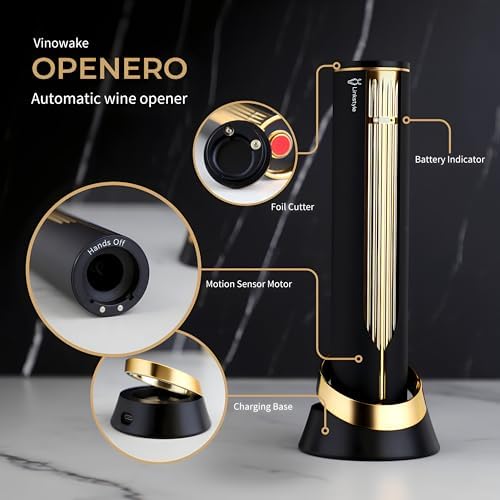 VINOWAKE Openero Electric Wine Opener By LINKSTYLE — Rechargeable