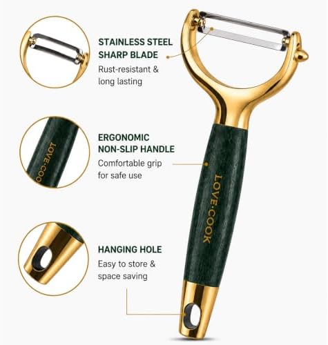 Vegetable Peeler, 420 Stainless Steel Swivel Y-Shaped Blade with