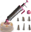 Dessert Decorating Syringe Set,Cake Decorating Tool,6 Piping Icing