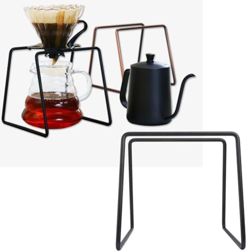 Metal Coffee Dripper Stand Reusable Filter Cup Holder Rack Black