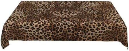 Leopard Rectangle Tablecloths 60x84 Inches Brown Cheetah Leopard Print