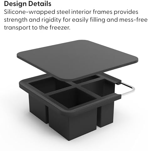 W&P Peak Silicone Extra Large Cube Ice Tray w/ Protective Lid