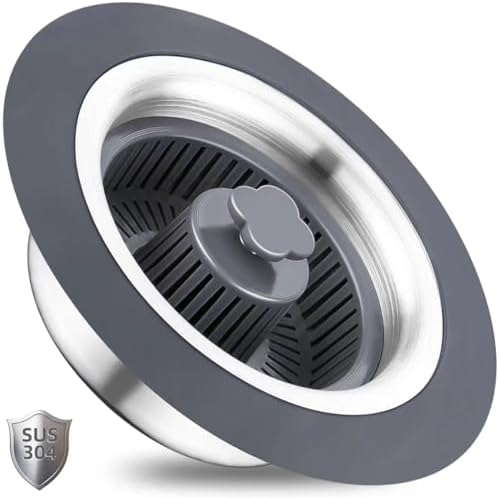 3 in 1 Kitchen Sink Drain Strainer and Stopper Combo,Stainless Steel