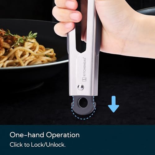 KITCHENDAO 12 Inch Silicone Kitchen Tongs