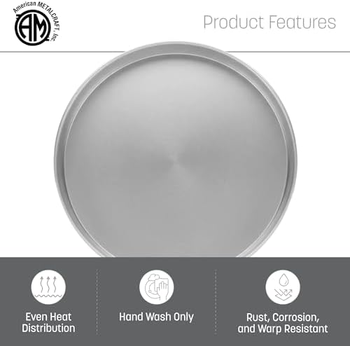 American Metalcraft A80142 Straight-Sided Aluminum Pan - 14 Inch