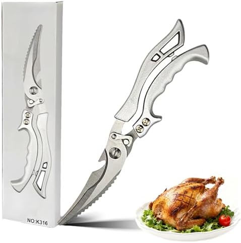 Heavy Duty Kitchen Scissors, Stainless Steel Poultry Shears with
