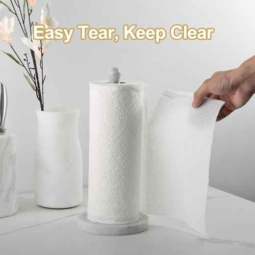 Koville Carrara Marble Paper Towel Holder, 6"
