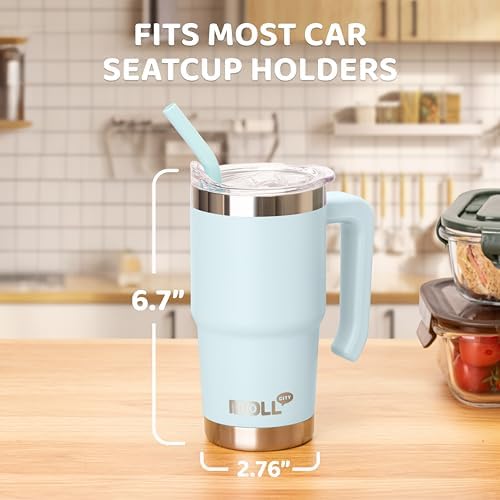 16 oz Stainless Steel Insulated Tumbler Cup with Lid and Straw