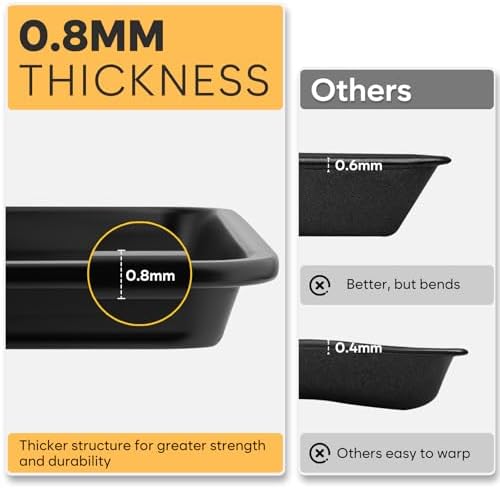 2 Pack Half Sheet Pan 17.3” x 13.1”, Cookie Sheets for Baking 0.8mm
