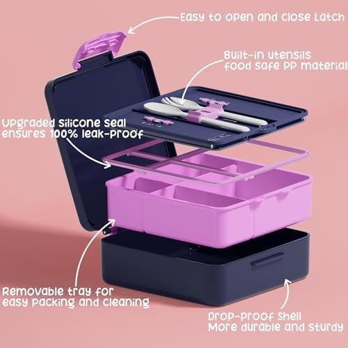 Fimibuke Kids Bento Snack Lunch Box with Thermo Insulated Toddler