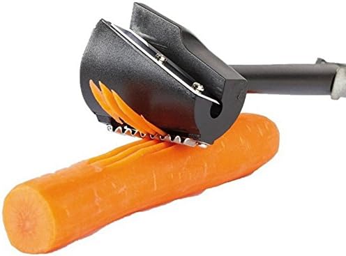 Carrot Curler and Peeler, Stainless Steel, Black