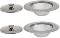 Bath Plug Hair Catcher,Shower Drain Cover,Mesh Strainer 2 Set Kitchen