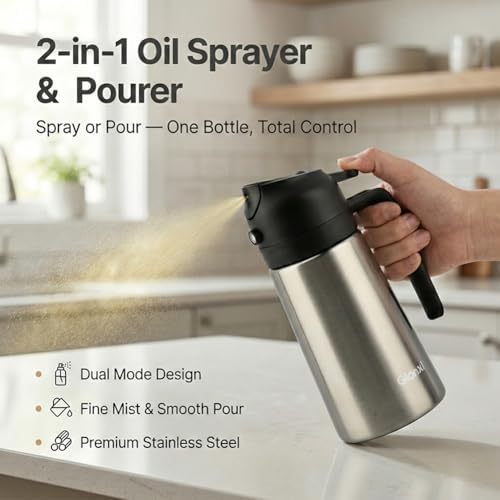16oz 2-in-1 Olive Oil Sprayer and Dispenser
