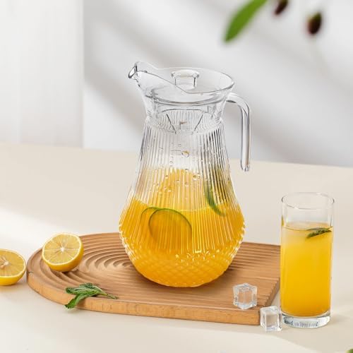 Lawei 2 Pack 68Oz / 2L Acrylic Pitcher, Clear Plastic Water Pitchers