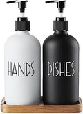 ALELION Glass Dish Soap Dispenser, 16 OZ