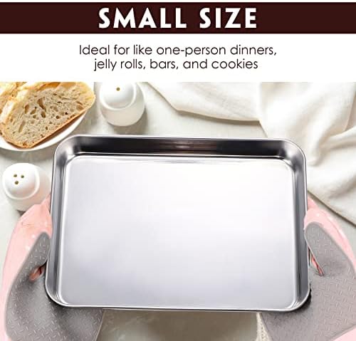 12 Pcs Metal Trays Stainless Steel Sheet Pan Baking Trays