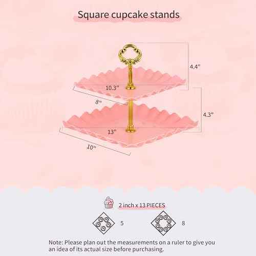 Pack of 11 NWK Cake Stand Set of Cupcake Stand, Tray & Table Cloth