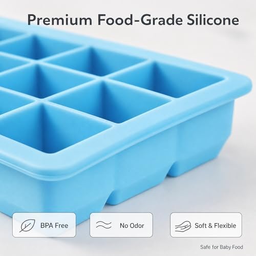 2 Pack Silicone Freezer Molds - Silicone Food Freezer for Storing