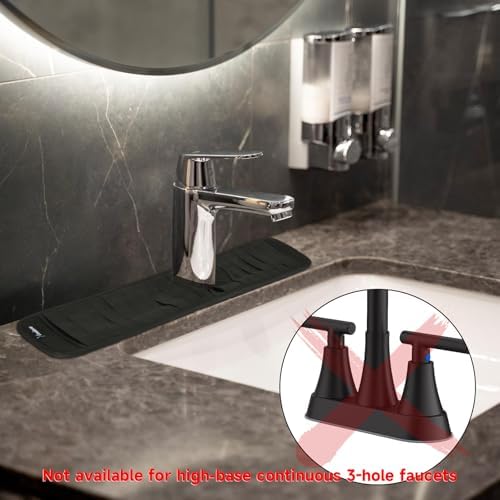 Faucet Mat for Bathroom Sink - Easy to Clean, Anti-Slip Splash Guard