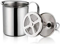 304 Stainless Steel Double-layer Manual Foamer for Milk Coffee, etc.
