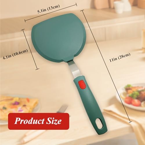 Silicone Spatula Turner Set of 2, Heat Resistant Pancake Spatulas for