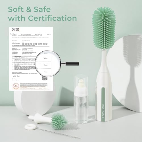 Momcozy Bottle Brush Kit Pro, Innovative Push-Press Deep Cleaning Baby