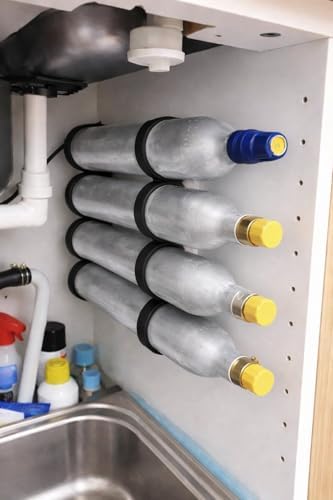 CO2 Bottle Holder compatible with SodaStream, Under Cabinet Storage