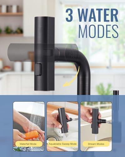 Bar Sink Faucet with Pull-Out Sprayer, Oil Rubbed Bronze
