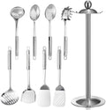 LemonRoad 9 Pcs 18/0 Stainless Steel Cooking Utensils Set Metal