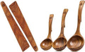 12-Inch Teak Wood Spatula and Ladle Set