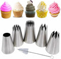 Extra Large Piping Tips, Seamless Stainless Steel Icing Piping Nozzle