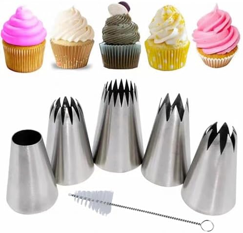 Extra Large Piping Tips, Seamless Stainless Steel Icing Piping Nozzle