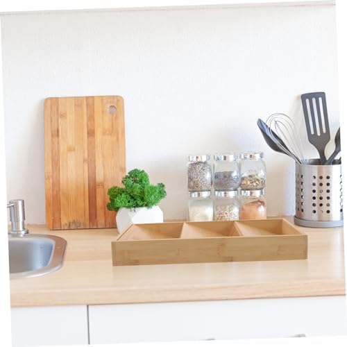 Bamboo Spice Rack Organizer, 3 Tier Drawer Shelf for Jars