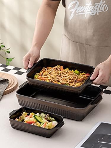 Kanwone Ceramic Baking Dishes, Rectangular Lasagna Pans, Casserole