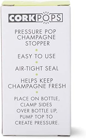 Cork Pops Assorted Colors 3 Inch Acrylic Dual Metal Wing Lock