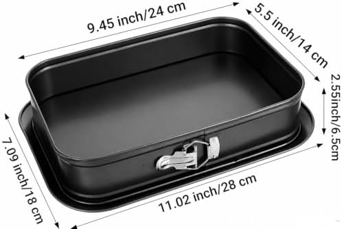 Rectangular Springform Cake Pan 11.02"x7.09"x2.55" - Leakproof