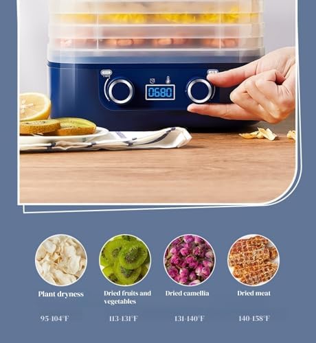 Food Freeze Dehydrator Machine, 5 Trays, Blue